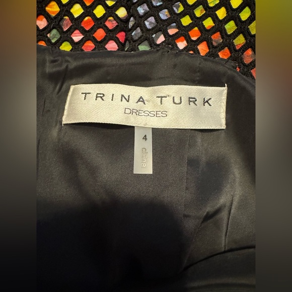 Revolve Trina Turk Renita Floral A-line Honeycomb Overlay Whimsigoth Dress Sz 4 - Picture 10 of 15